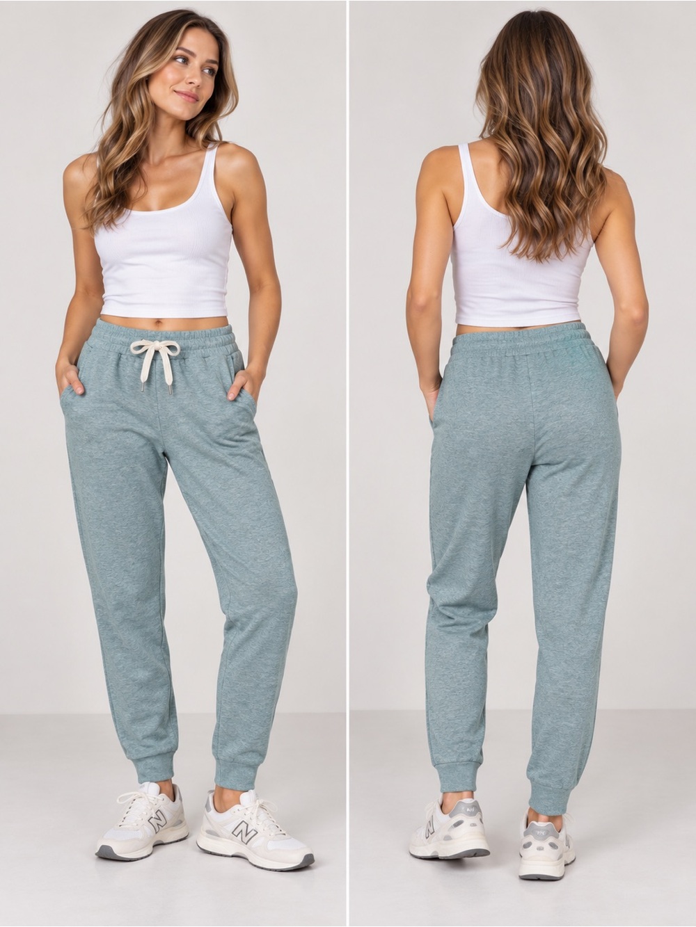 Vuori Women’s Performance Jogger DreamKnit – Light Heathered Teal VW303 – Size S